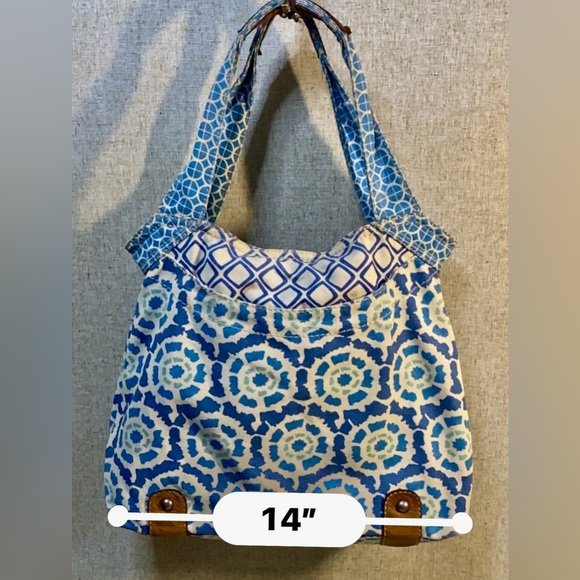 Fossil original hand material: canvas,genuine leather details, khaki&blue color✨ - Picture 9 of 16